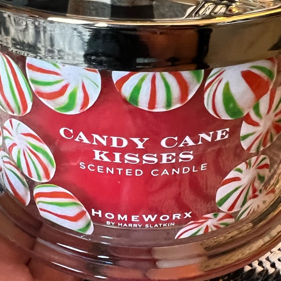 Homeworx Accents Homeworx Slatkin Candy Cane Kisses Rare Hard To Find Gently Used Candle 8